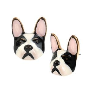 NWT Betsey Johnson French Bulldog Earrings